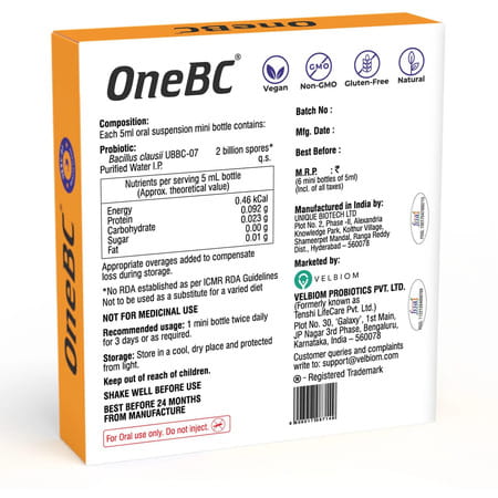 One Bc Probiotic Supplement| Alleviate Diarrhea|For Men & Women 6 X 5Ml Drink (30 Ml)