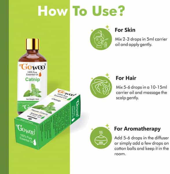 Go Woo 100% Pure Catnip Oil Virgin & Undiluted 50 Ml