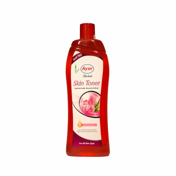 Ayur Herbals Skin Toner With Rose | Aloe & Mint I Trace Dirt And Grime From The Pores I 1000Ml