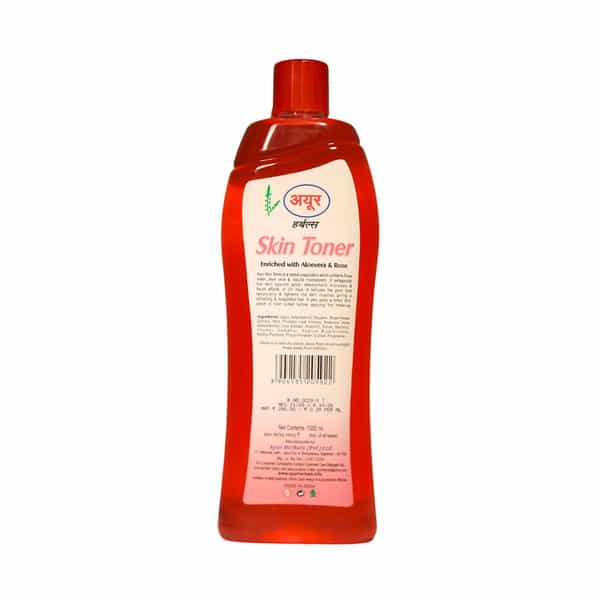 Ayur Herbals Skin Toner With Rose | Aloe & Mint I Trace Dirt And Grime From The Pores I 1000Ml