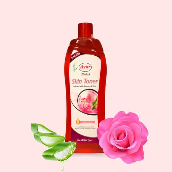 Ayur Herbals Skin Toner With Rose | Aloe & Mint I Trace Dirt And Grime From The Pores I 1000Ml