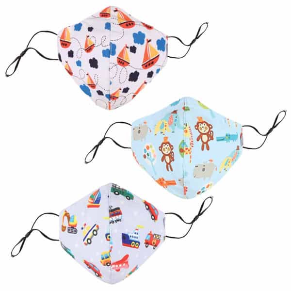 Chicco Comfypro Face Mask|Effective Against 95% Particles|Kids 3-6Y|3Pcs|Car | Jungle | Ship Designs