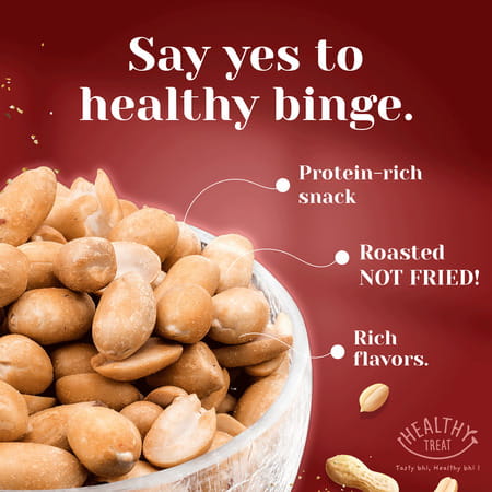 Healthy Treat Roasted Peanut- Tomato 400 Gm - Pack Of 2- 200 Gm Each