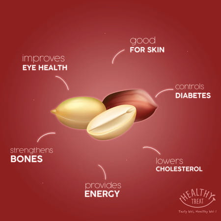 Healthy Treat Roasted Peanut- Tomato 400 Gm - Pack Of 2- 200 Gm Each