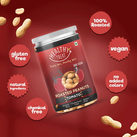 Healthy Treat Roasted Peanut- Tomato 400 Gm - Pack Of 2- 200 Gm Each