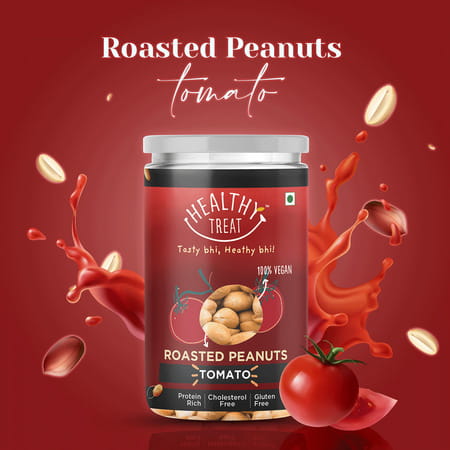 Healthy Treat Roasted Peanut- Tomato 400 Gm - Pack Of 2- 200 Gm Each