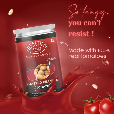 Healthy Treat Roasted Peanut- Tomato 400 Gm - Pack Of 2- 200 Gm Each
