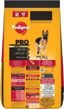 Pedigree Pro Adult Large Breed | 10 Kg Dry Dog Food | Vet Trusted Brand (18 Months Onwards)