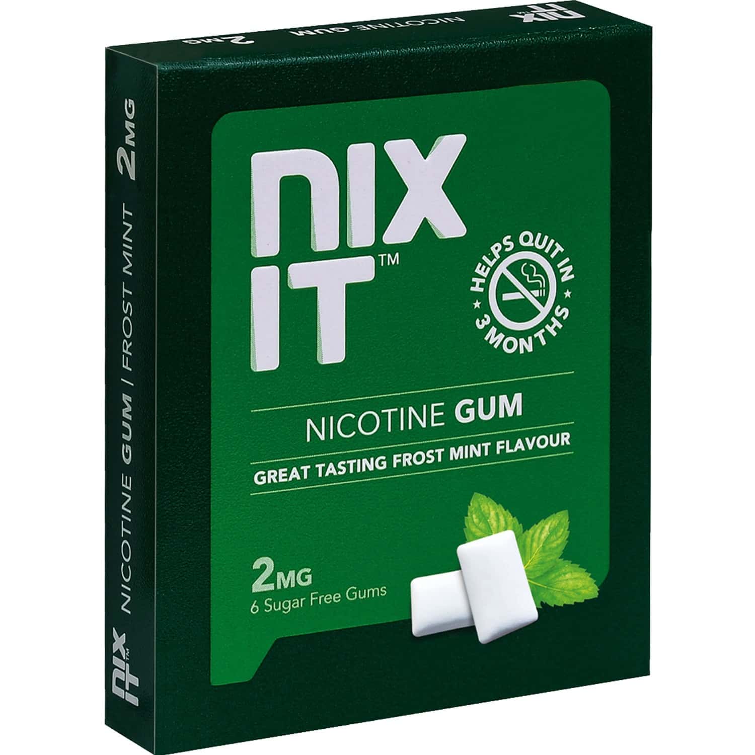 Buy NIXIT NICOTINE FROST MINT GUMS 2MG, SUGARFREE, BIGGER SIZE (PACK