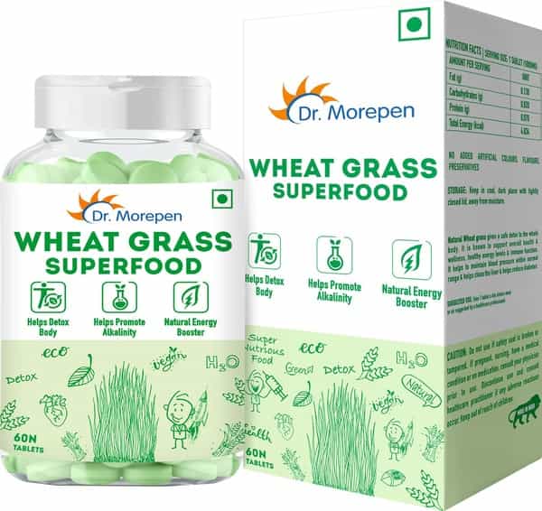 Dr. Morepen Wheat Grass Superfood Tablets 1000Mg - 60 Tablets