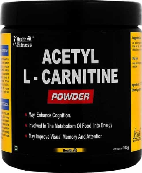 Healthvit Fitness Acetyl L - Carnitine Powder - 100Gm