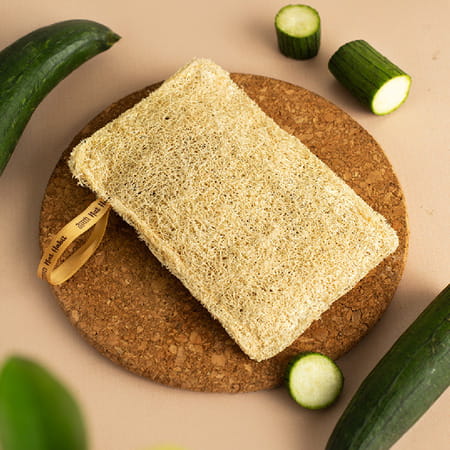 Nat Habit Natural Sun Dried Bath Loofah Sustainable Handmade Pack Of 2