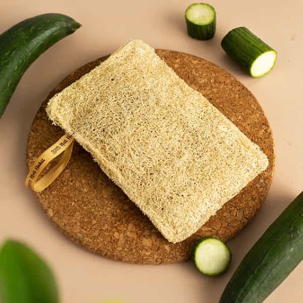Nat Habit Natural Sun Dried Bath Loofah Sustainable Handmade Pack Of 2