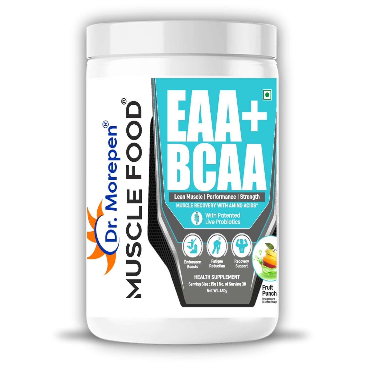 Dr. Morepen Muscle Food Eaa+bcaa Fruit Punch - 450gm