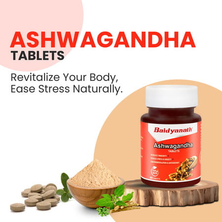 Baidyanath Ashwagandha General Wellness Tablets 60 Tablets