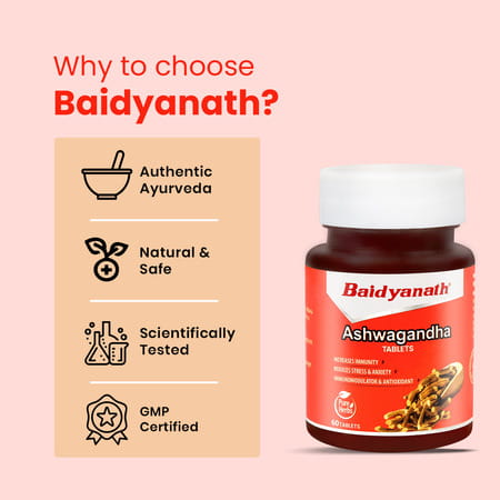 Baidyanath Ashwagandha General Wellness Tablets 60 Tablets
