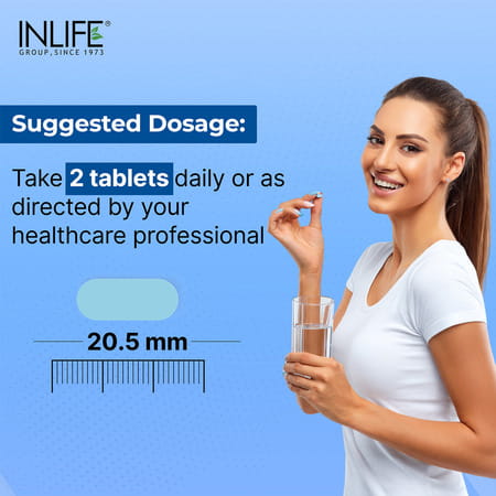 Inlife Magnesium Supplement 2000Mg | For Sleep Focus Muscles Immunity - 60 Tablets
