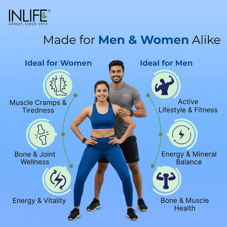 Inlife Magnesium Supplement 2000Mg | For Sleep Focus Muscles Immunity - 60 Tablets