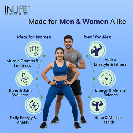 Inlife Magnesium Supplement 2000mg | For Sleep Focus Muscles Immunity - 60 Tablets