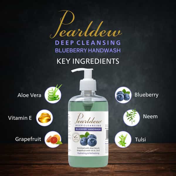 Pearldew Deep Cleansing Blueberry Hand Wash 500 Ml | Neem & Tulsi (Pack Of 1)