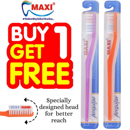 Maxi Angular Soft Toothbrush (buy 1 Get 1 Free)