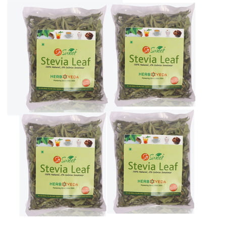 So Sweet Stevia 25 Gms Stevia Leaves 100% Natural Sweetener - Sugarfree (Pack Of 4)
