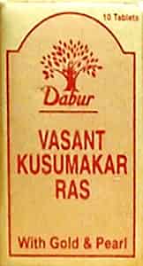Dabur Vasant Kusumakar Ras With Gold And Pearl Tablet 10