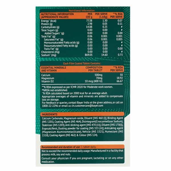 Supradyn Naturals Calcium+ Magnesium & Vitamin D Strip Of 15 Tablets