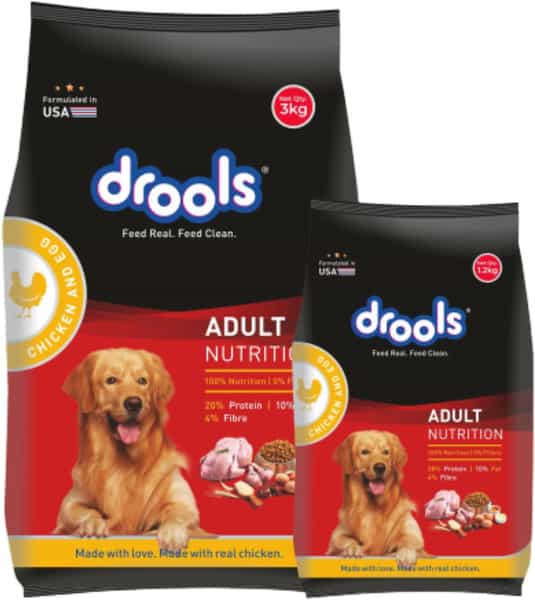 Drools Adult Dry Dog Food Chicken And Egg | 3Kg With Free 1.2Kg | Total 4.2 Kg Pack