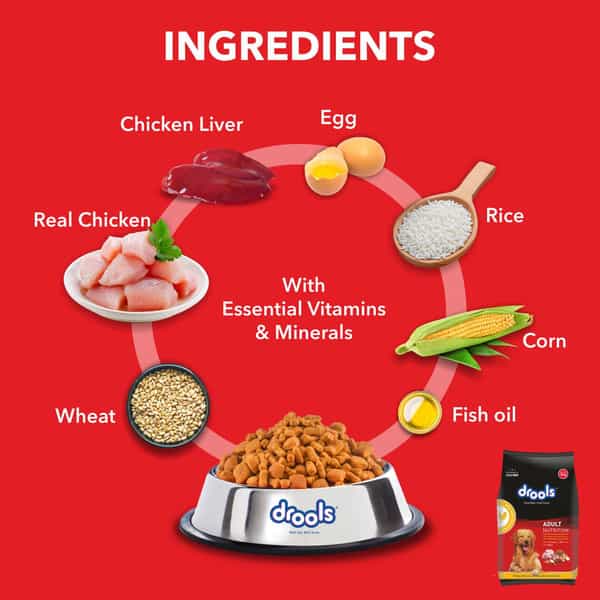 Drools Adult Dry Dog Food Chicken And Egg | 3Kg With Free 1.2Kg | Total 4.2 Kg Pack
