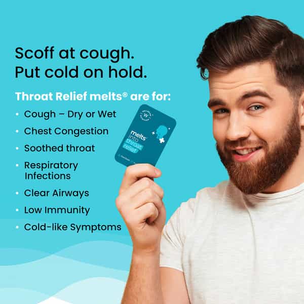 Wellbeing Nutrition Melts Throat Relief For Irritation And Pain Relief 30 Strips