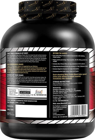 Musclexp 100% Whey Protein (New Whey Gold Standards) - 2kg (4.4 Lbs) Double Chocolate