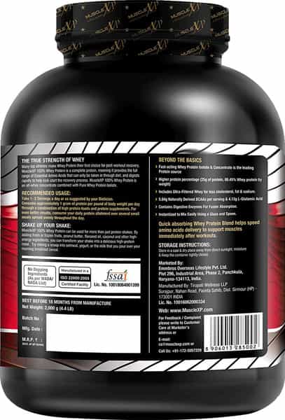Musclexp 100% Whey Protein (New Whey Gold Standards) - 2Kg (4.4 Lbs) Double Chocolate