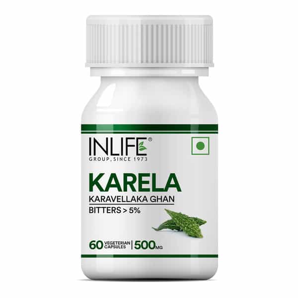 Inlife Karela Extract Supplement Tablet 500 Mg - 60 Vegetarian Capsules