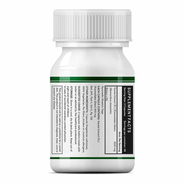 Inlife Karela Extract Supplement Tablet 500 Mg - 60 Vegetarian Capsules