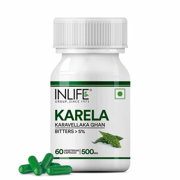 Inlife Karela Extract Supplement Tablet 500 Mg - 60 Vegetarian Capsules
