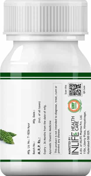 Inlife Karela Extract Supplement Tablet 500 Mg - 60 Vegetarian Capsules