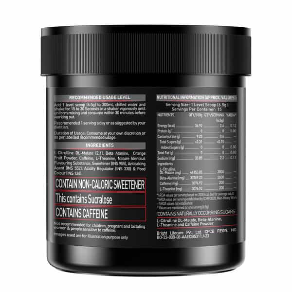 Muscleblaze Pre Workout 200 Xtreme Fruit Punch Powder 100G & Creatine Monohydrate Creamp Powder 100G