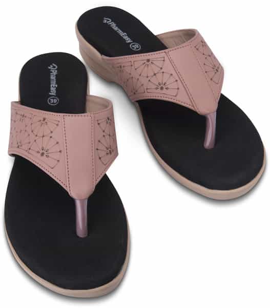 Pharmeasy Orthopaedic And Diabetic Slippers -Sandy Beige-Uk6 -Women