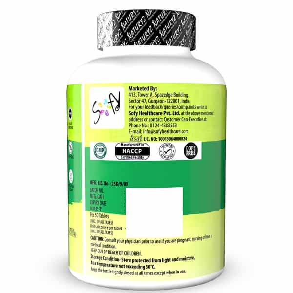 Naturyz Veda Triple Plant Natural Biotin Tablets 10000Mcg For Hair Growth, Skin & Nails - 50 Tablets