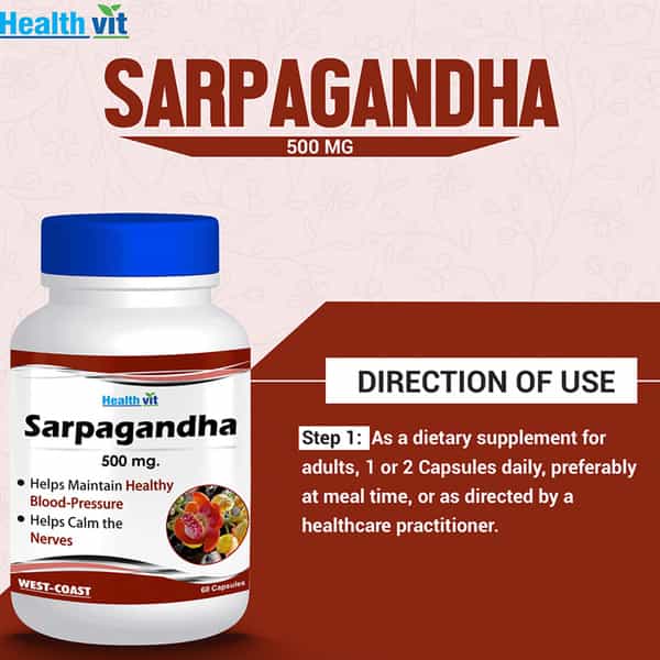 Healthvit Sarpagandha 250Mg - 60 Capsules