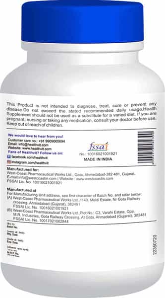 Healthvit Sarpagandha 250Mg - 60 Capsules