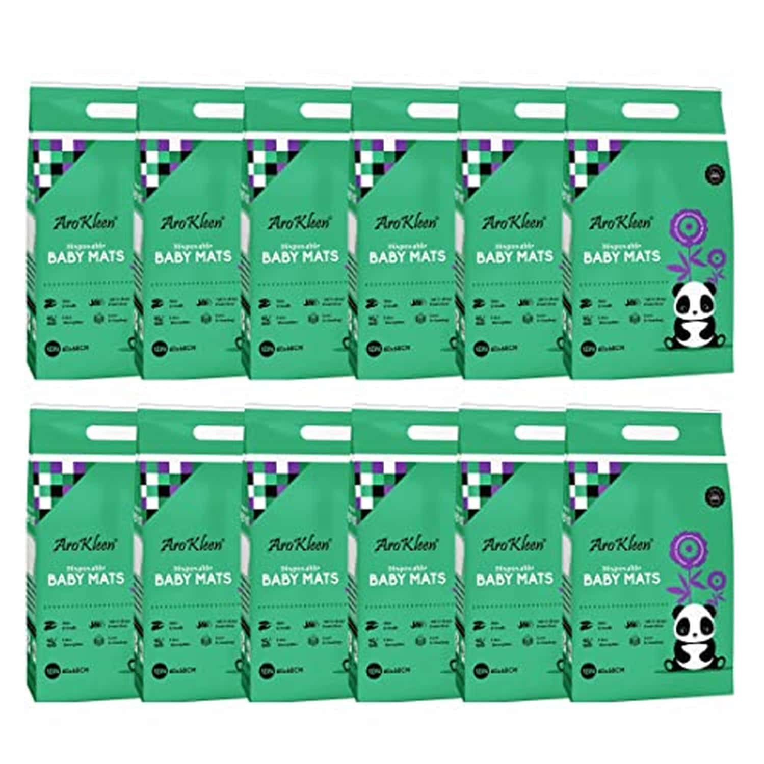 Arokleen 60 X 60 Cm Baby Disposable Changing Mats Urine Protector Underpad Pack 12 ( 120 Counts )