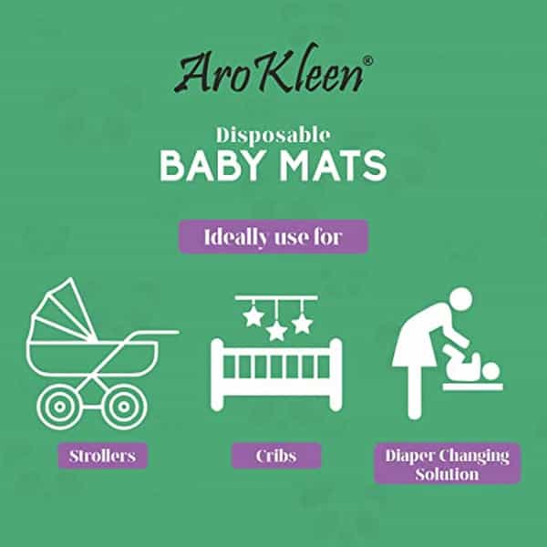 Arokleen 60 X 60 Cm Baby Disposable Changing Mats Urine Protector Underpad Pack 12 ( 120 Counts )