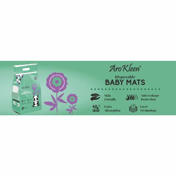Arokleen 60 X 60 Cm Baby Disposable Changing Mats Urine Protector Underpad Pack 12 ( 120 Counts )