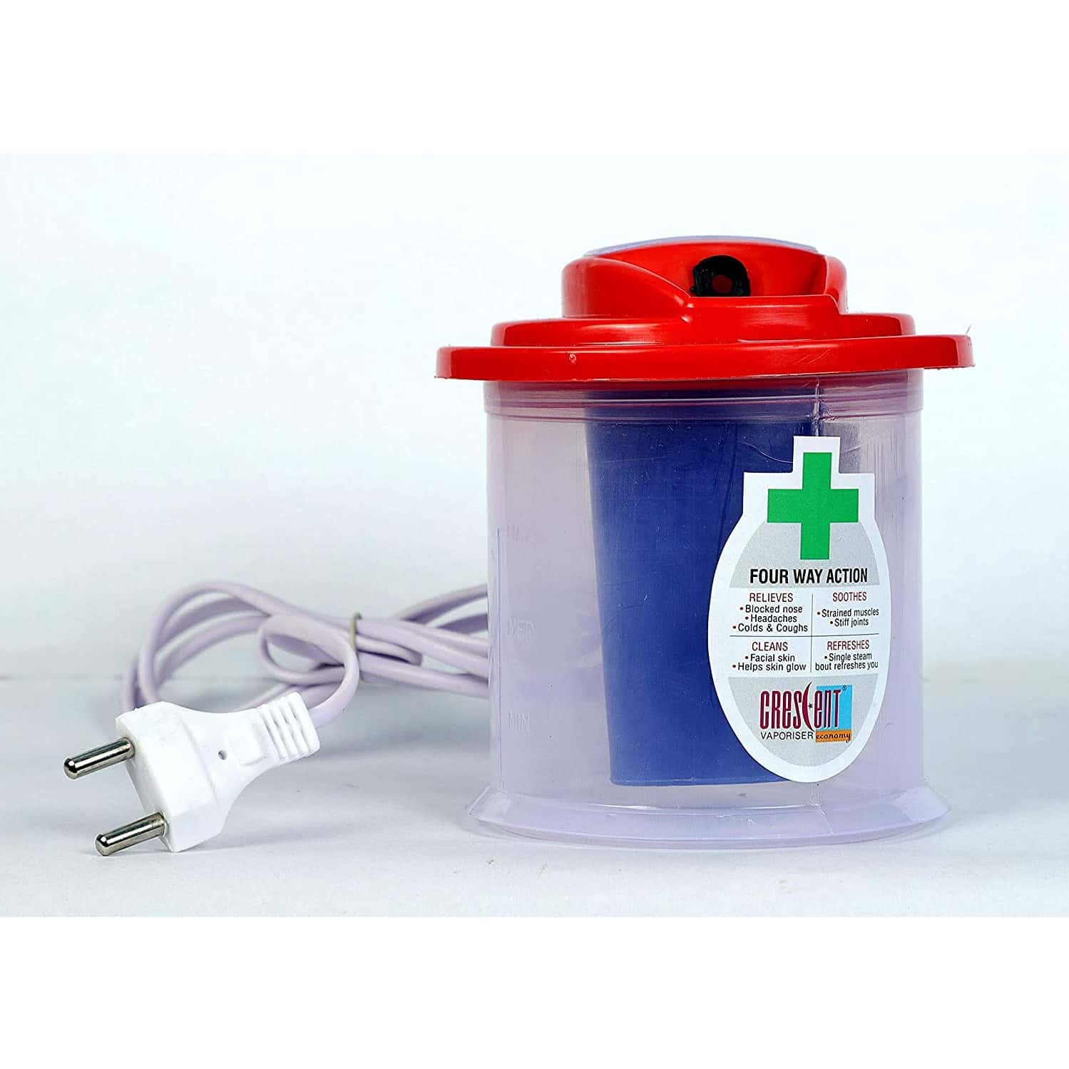 Buy CRESCENT ECONOMY VAPORIZER STEAMER FOR COLD AND COUGH, RED Online