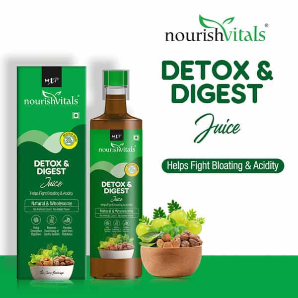 Nourishvitals Detox & Digest Juice | 500Ml (Pack Of 2)