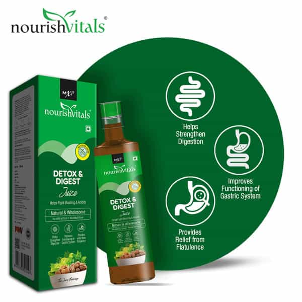 Nourishvitals Detox & Digest Juice | 500Ml (Pack Of 2)