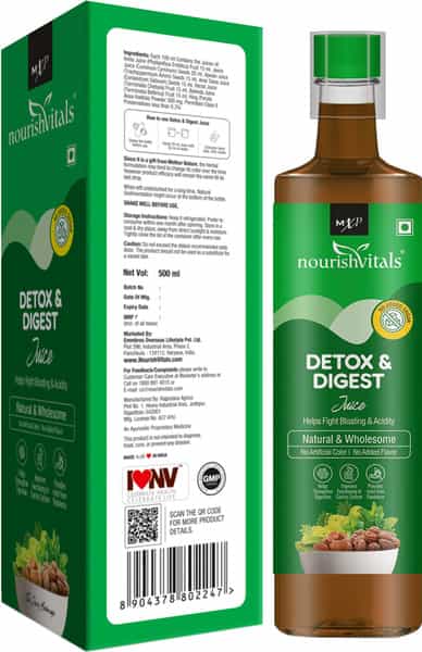 Nourishvitals Detox & Digest Juice | 500Ml (Pack Of 2)