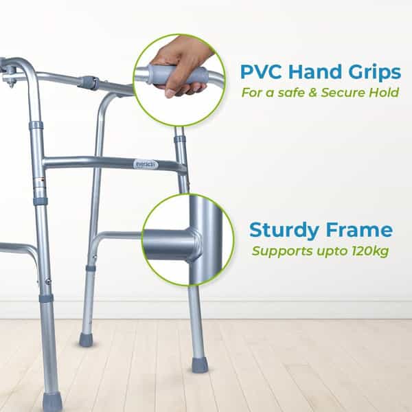 Everactiv Aluminium Walker | 8 Level Height Adjustable
